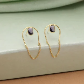 Purple Color Amrapali Earrings Designed To Add Royal Charm To Ethnic Outfits