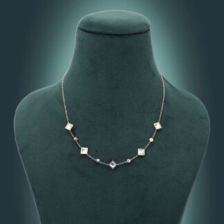 White Color Anti Tarnish Necklace with Premium Elegant Finish Design